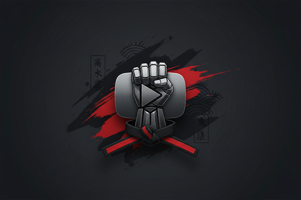 Renshuu Republic YouTube channel launch announcement with martial arts branding