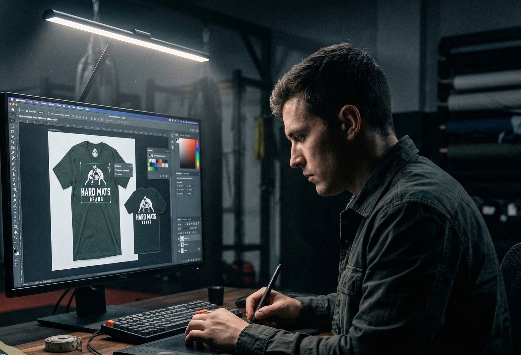 Man working at a computer