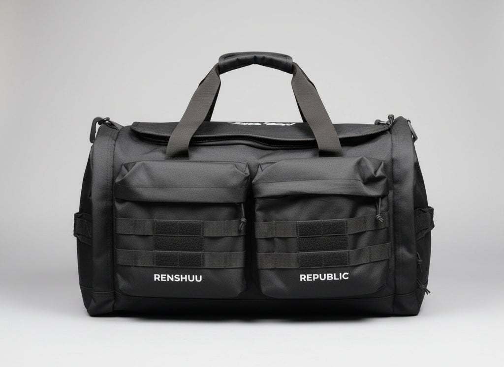  tactical bags with 'Renshuu Republic' branding on a gray surface.