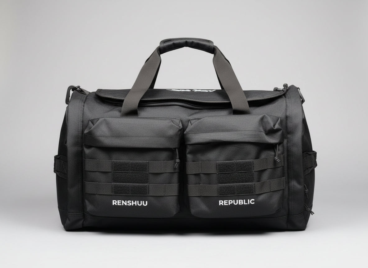  tactical bags with 'Renshuu Republic' branding on a gray surface.
