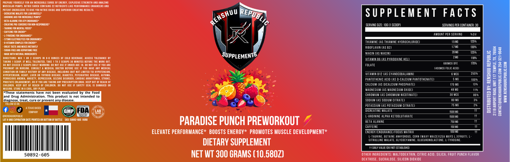 Paradise Punch – Nitric Shock Preworkout