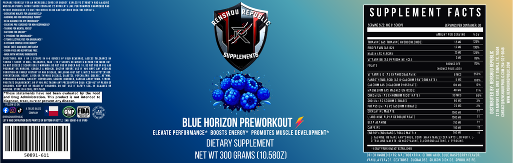 Blue Horizon – Nitric Shock Preworkout