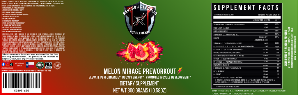 Melon Mirage – Nitric Shock Preworkout